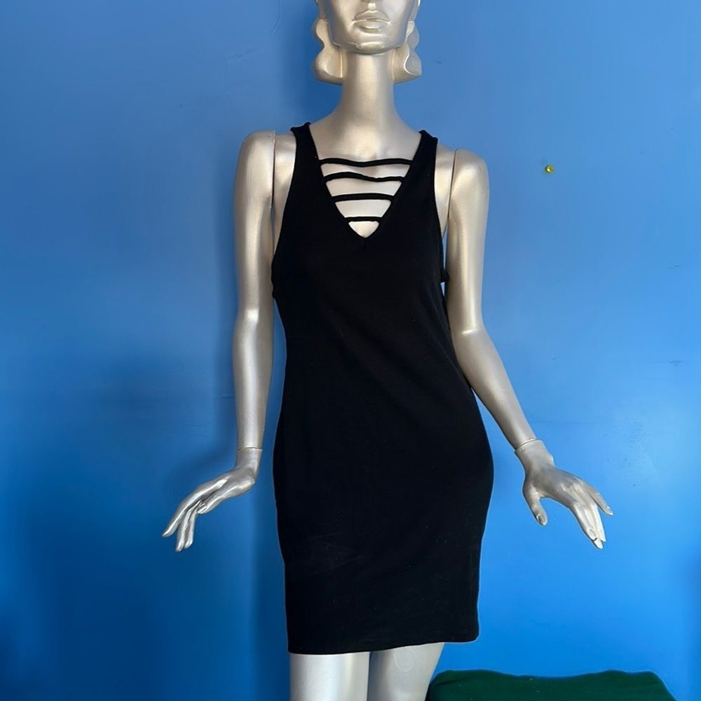 Mudd Sleeveless Black Ribbed Dress Women’s L – Casual Tank Style